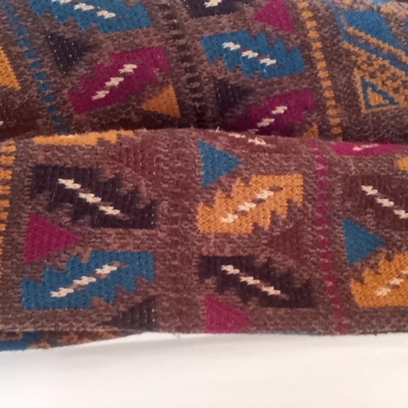 Chico's Design Vintage 90s Colorful Pattern Cotton Blend Cardigan Sweate… - Picture 8 of 16